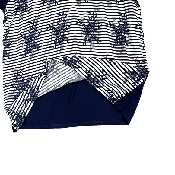 Tribal Jeans Sz Medium Nautical Woven Front Printed Challis Short Sleeve… - Picture 5 of 8